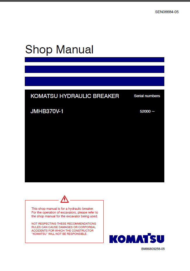 JMHB370V-1 Shop Manual