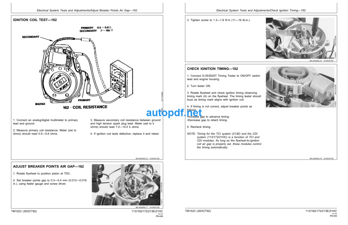 113 162 172 213E 21HC Technical Manual (TM1523)