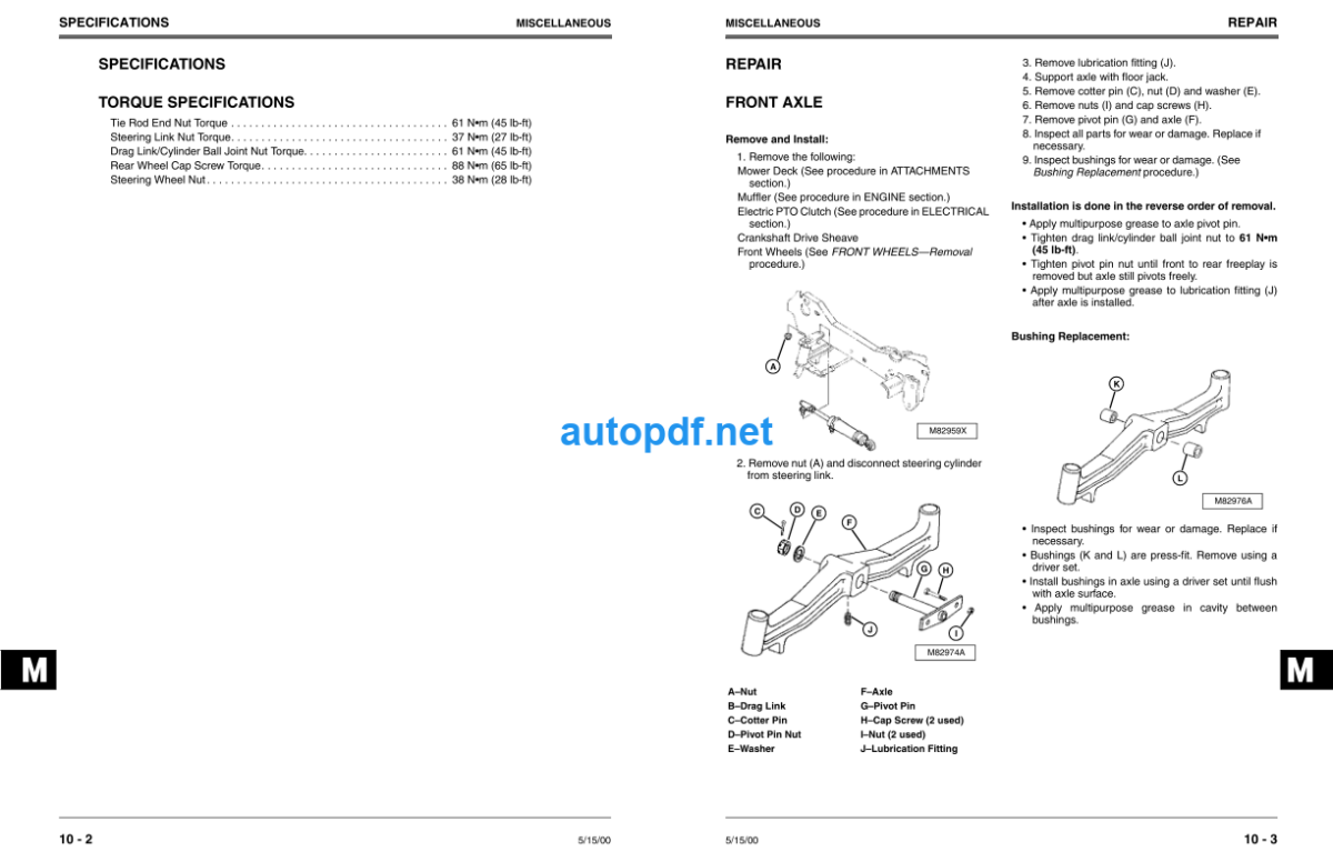 355D Lawn and Garden Tractor Technical Manual (TM1771)