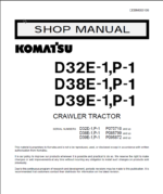 D32E-1 P-1D38E-1 P-1D39E-1 P-1 Shop Manual