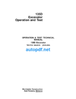 135D Excavator Operation and Test Technical Manual (TM10742)