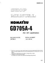 GD705A-4 Shop Manual