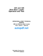 325 and 328 Skid Steer Loader Operation and Test Technical Manual (TM2191)