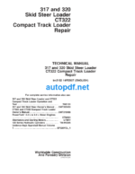 317 and 320 Skid Steer Loader CT322 Compact Track Loader Repair Technical Manual (tm2152 14FEB07)