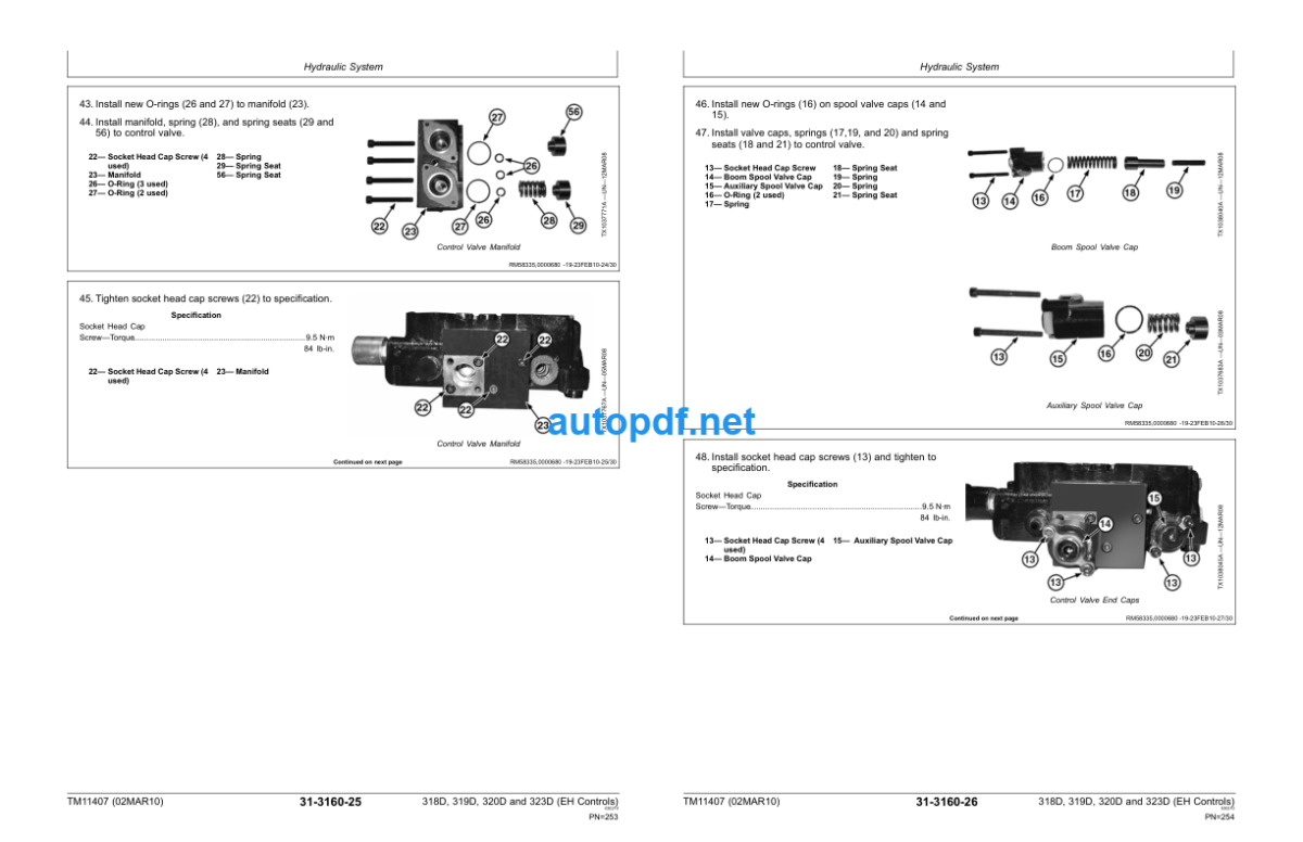 318D 319D 320D and 323D Skid Steer Loader Repair (EH Controls) Technical Manual