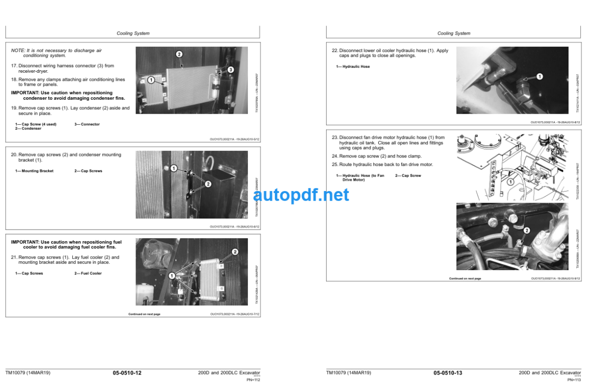 200D and 200DLC Excavator Repair Technical Manual (TM10079)