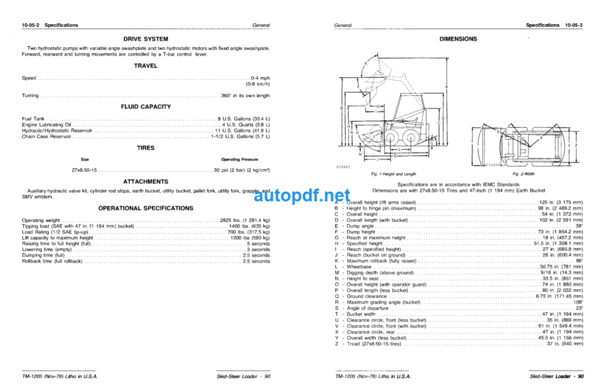 90 Skid-Steer Loader Technical Manual (TM1205)