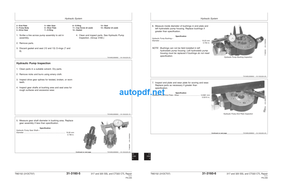 317 and 320 Skid Steer Loader CT322 Compact Track Loader Repair Technical Manual (TM2152 31OCT07)