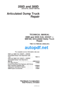 250D and 300D Articulated Dump Truck Repair Technical Manual