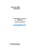 40 and 4000 Winches COMPONENT TECHNICAL MANUAL