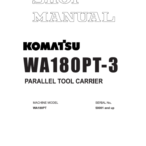 WA180PT-3 Shop Manual