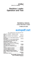 310SJ Backhoe Loader Operation and Test Technical Manual (TM10848)