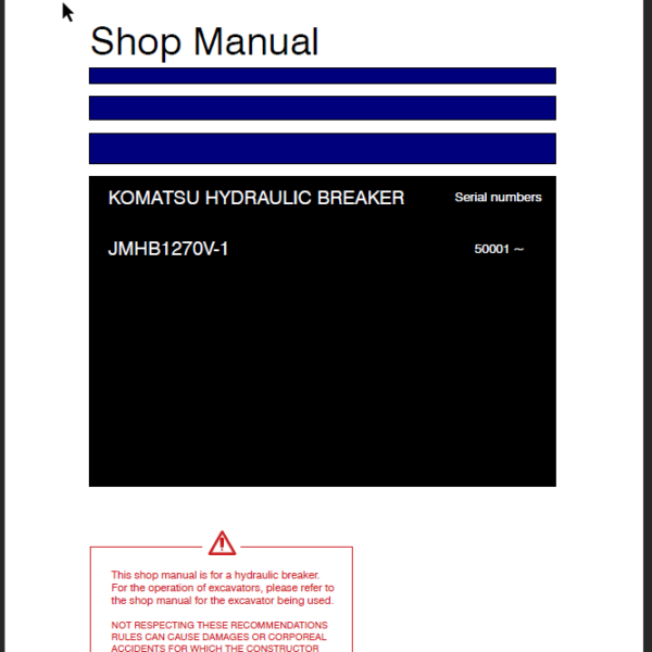 JMHB1270V-1 Shop Manual