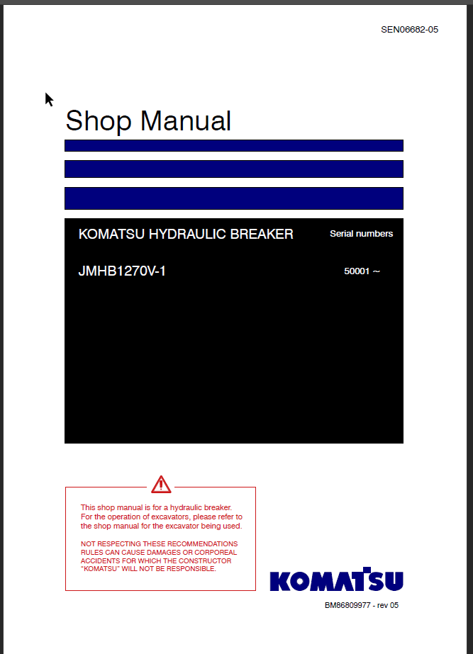 JMHB1270V-1 Shop Manual