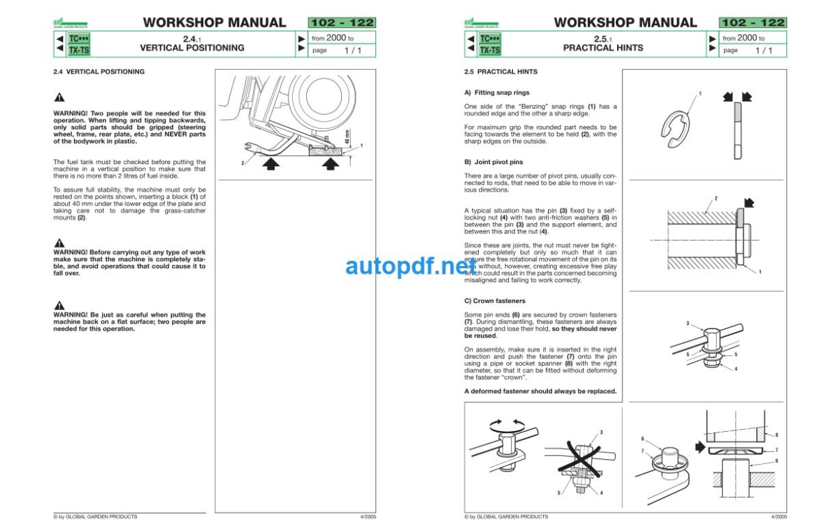 102-122 hydro Workshop Manual (TMlr175)