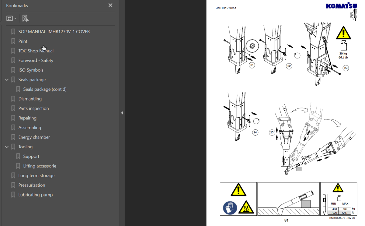 JMHB1270V-1 Shop Manual