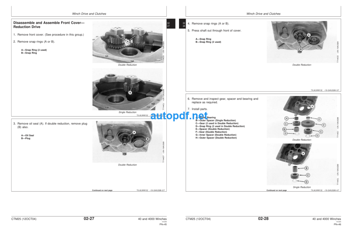 40 and 4000 Winches COMPONENT TECHNICAL MANUAL