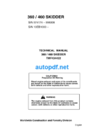 360 460 Skidder Technical Manual (TMF434422)