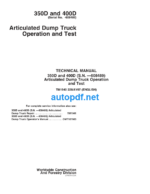 350D and 400D Articulated Dump Truck Operation and Test Technical Manual