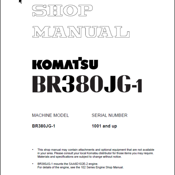 BR380 JG-1 (SEBM034104) Shop Manual