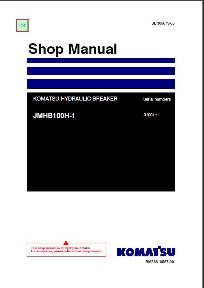 JMHB100H-1 (SEN06673-00) Shop Manual