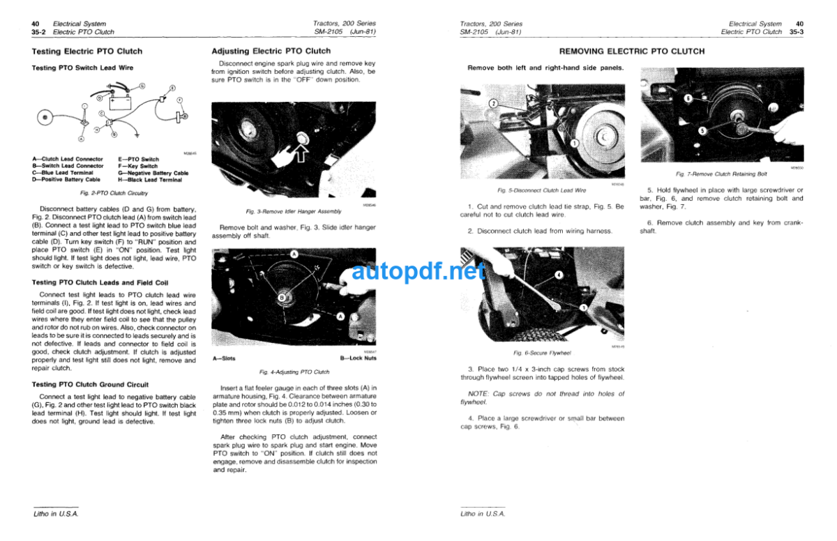 200, 208, 210, 212, 214 and 216 Lawn and Garden Tractors Service Manual (SM2105)