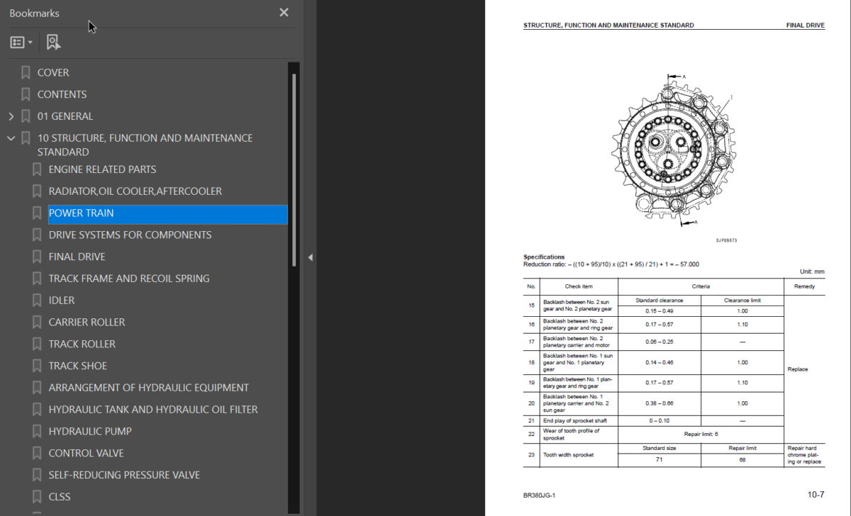 BR380 JG-1 (SEBM034104) Shop Manual