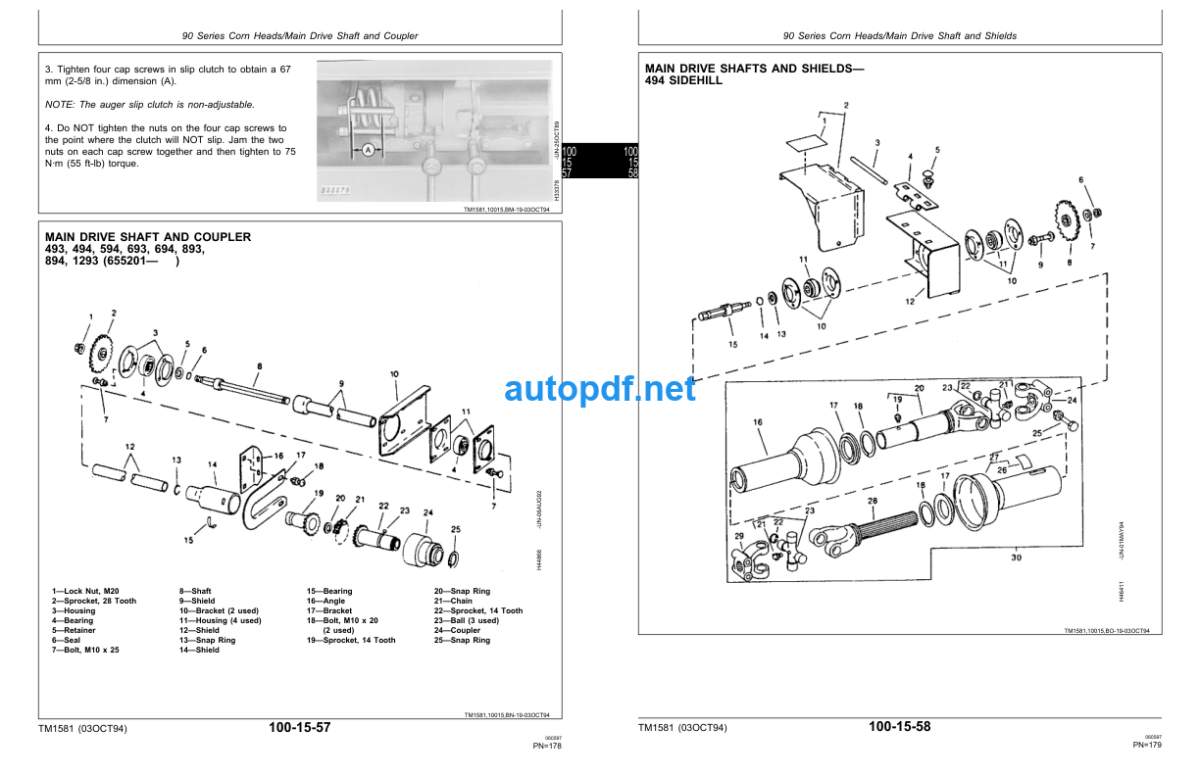 200 and 900 Series Cutting Platforms 40 and 90 Series Corn Heads 50 and 50A Series Row Crop Heads Technical Manual (TM1581)