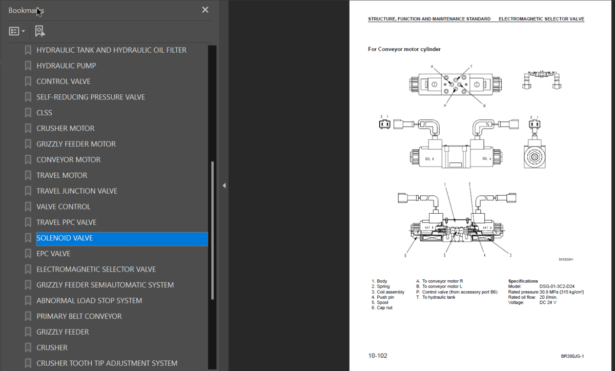 BR380 JG-1 (SEBM034104) Shop Manual