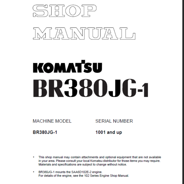 BR380 JG-1 (SEBM034105) Shop Manual