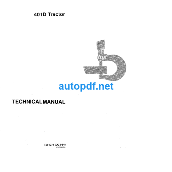 401D Tractor Technical Manual (TM1271)