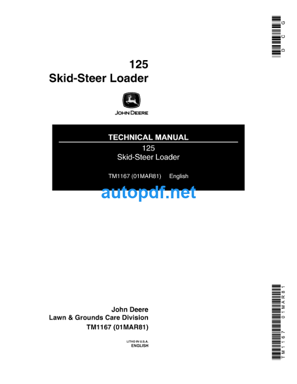 125 Skid-Steer Loader Technical Manual (TM1167)