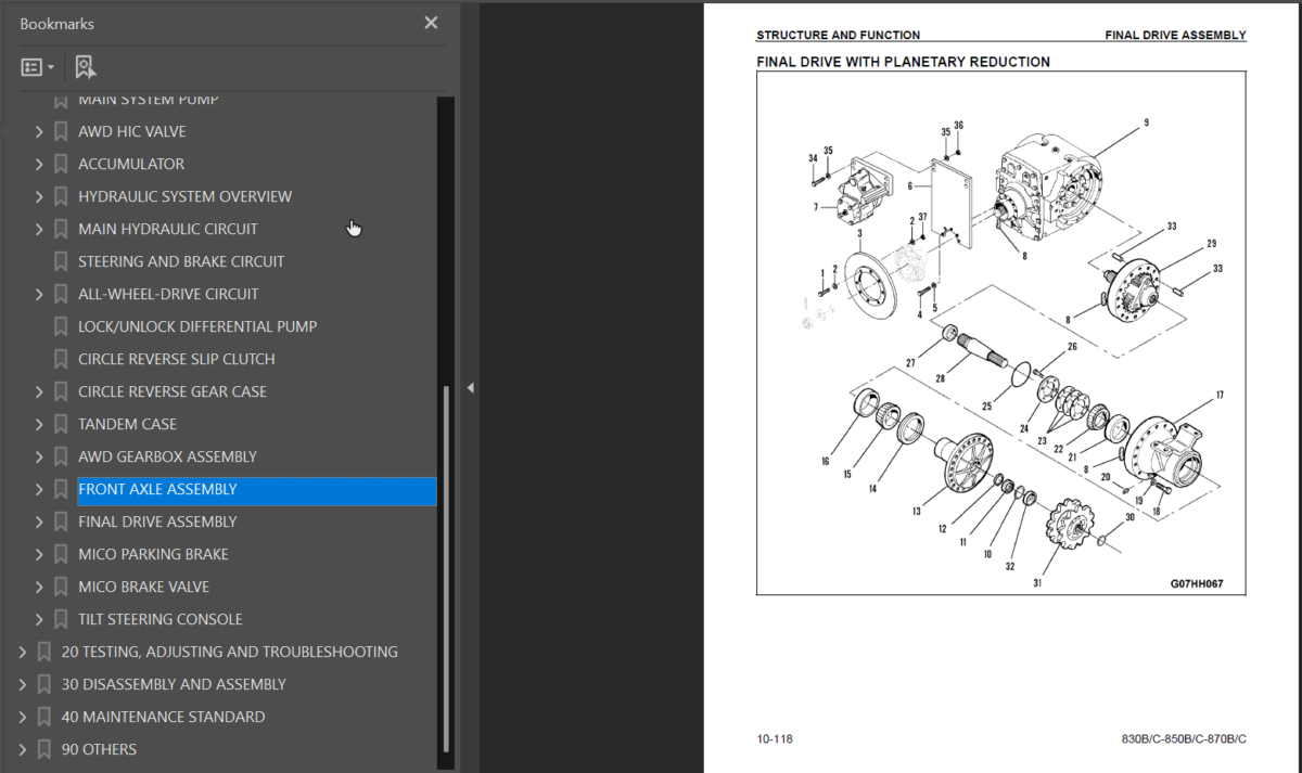 830B 850B 870B 830C 850C 870C Shop Manual