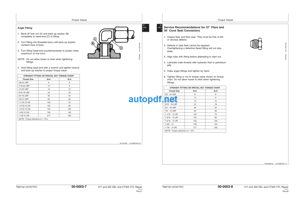 317 and 320 Skid Steer Loader CT322 Compact Track Loader Repair Technical Manual (TM2152 31OCT07)