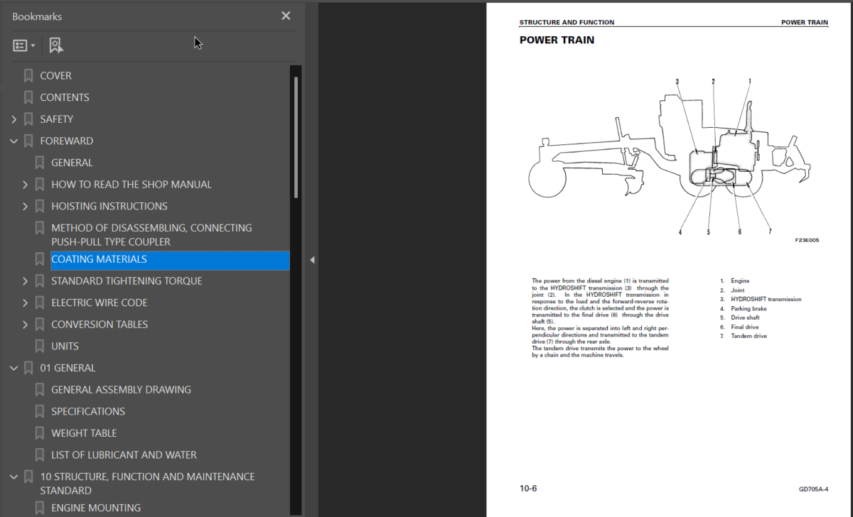 GD705A-4 (SEBM022105) Shop Manual