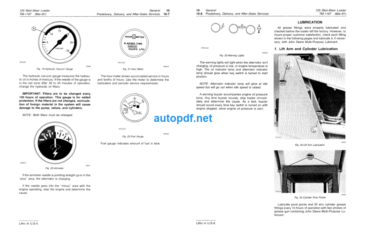 125 Skid-Steer Loader Technical Manual (TM1167)