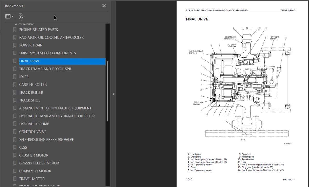 BR380 JG-1 (SEBM034105) Shop Manual