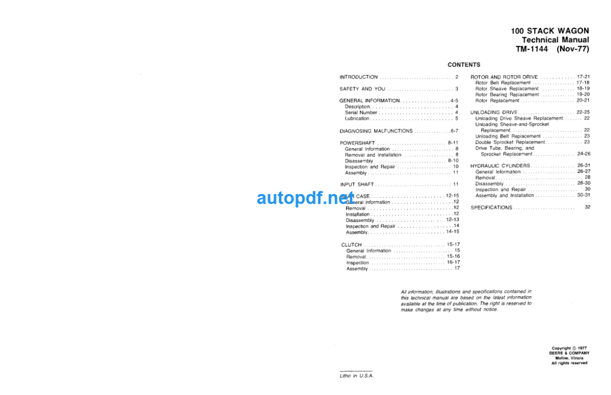 100 Stack Wagon Technical Manual (TM1144)