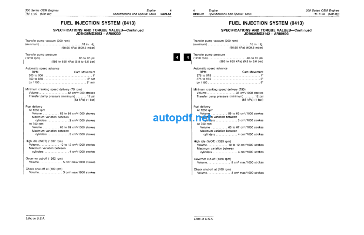 300 Series OEM Engines Technical Manual (TM1190)