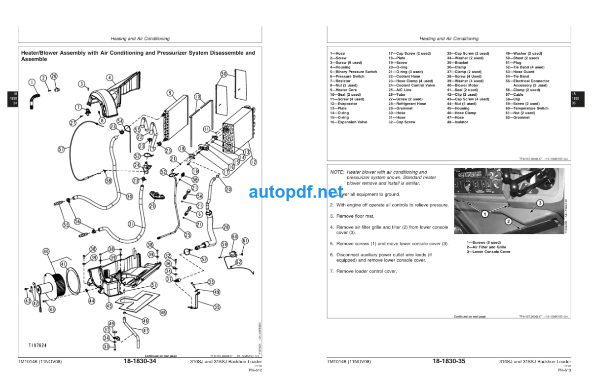 310SJ and 315SJ Backhoe Loader Repair Technical Manual