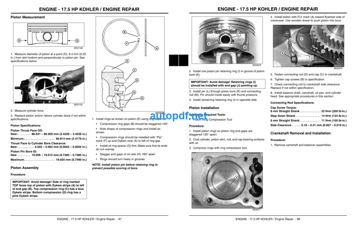 14542GS 1642HS and 17542HS Sabre Lawn Tractor Technical Manual (TM1948)