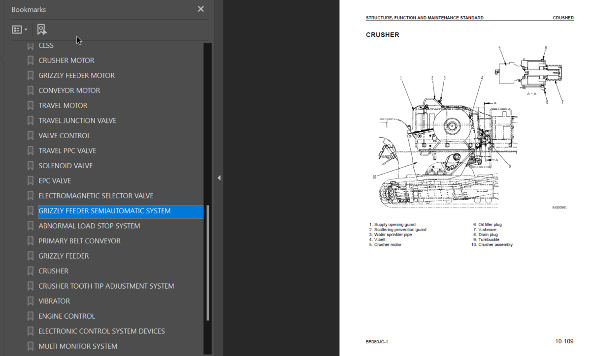 BR380 JG-1 (SEBM034105) Shop Manual