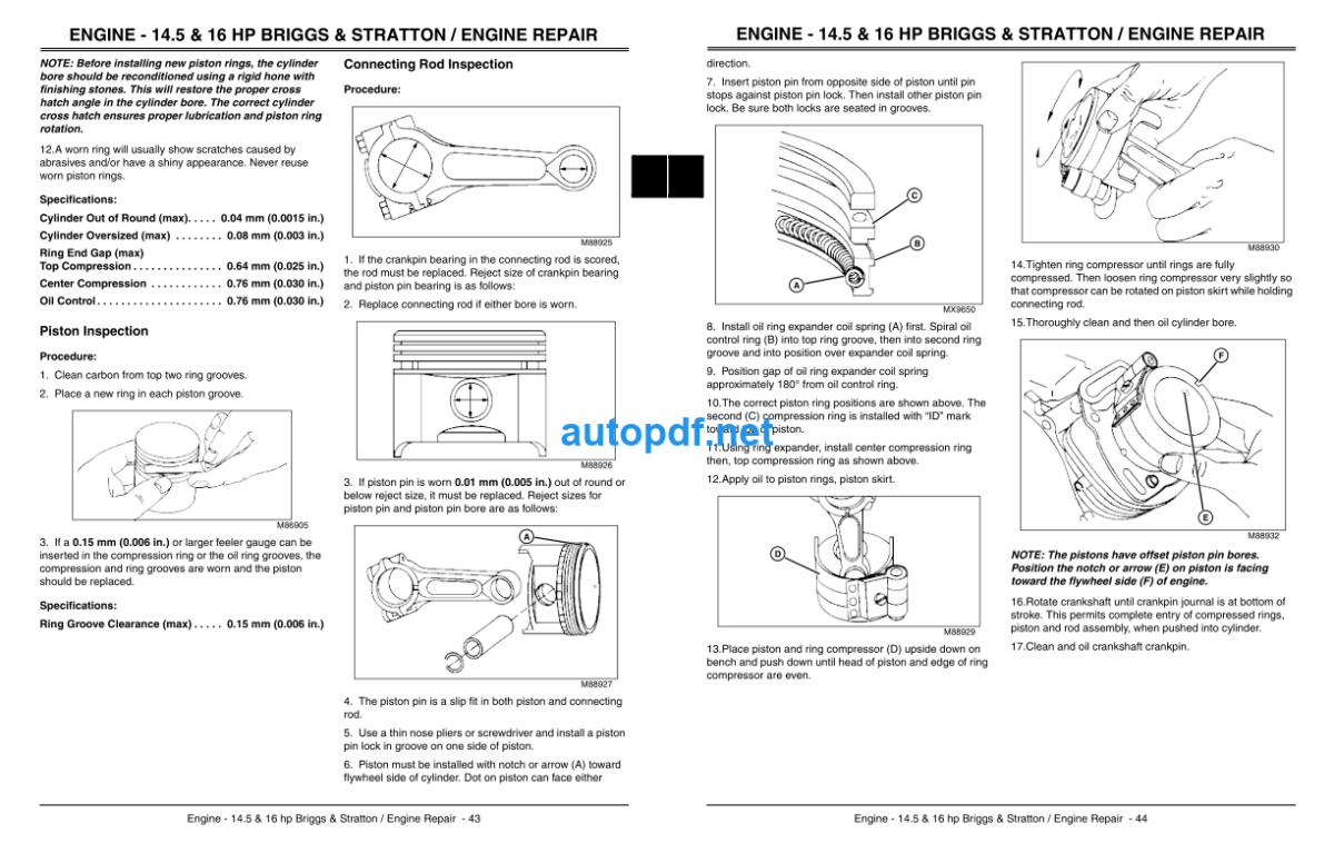 14542GS 1642HS and 17542HS Sabre Lawn Tractor Technical Manual (TM1948)