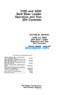 318D and 320D Skid Steer Loader Operation and Test (EH Controls) Technical Manual