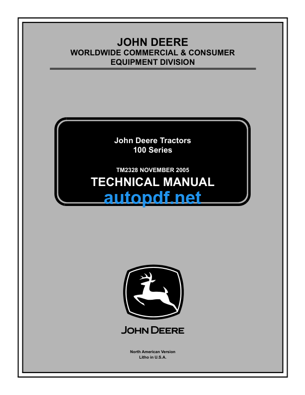 100 Series Tractors Technical Manual (TM2328)