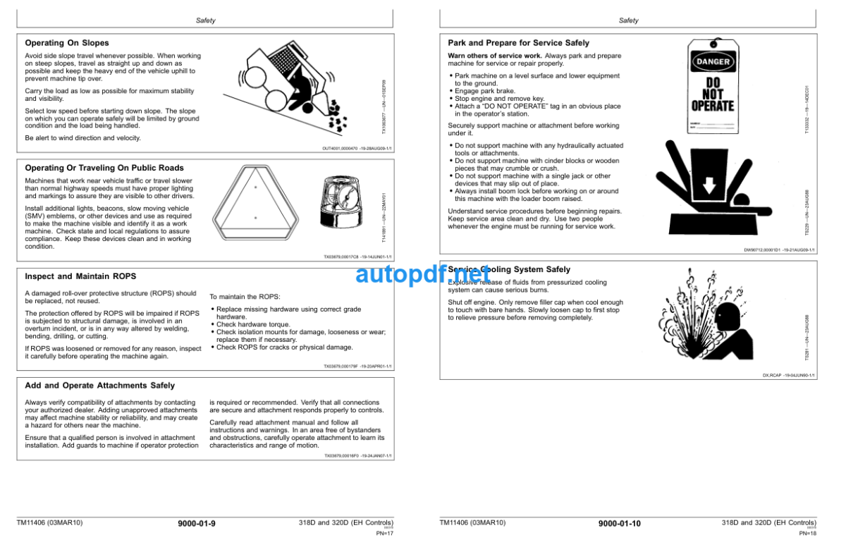 318D and 320D Skid Steer Loader Operation and Test (EH Controls) Technical Manual