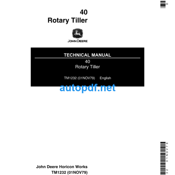 40 Rotary Tiller Technical Manual (TM1232)