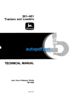 301 401 Tractors and Loaders Technical Manual (TM1034)