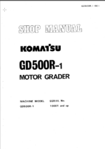 GD500R-1 Shop Manual