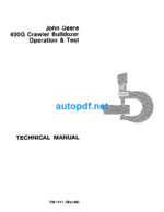 400G Crawler Bulldozer Operation & Test Technical Manual (TM1411)